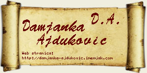 Damjanka Ajduković vizit kartica